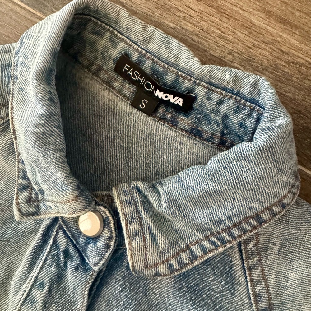 Fashion Nova Light Blue Denim Romper - Picture 6 of 7